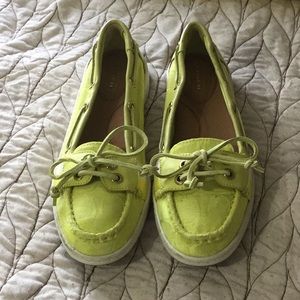 Coach Slip On Boat Shoes Yellow size 7.